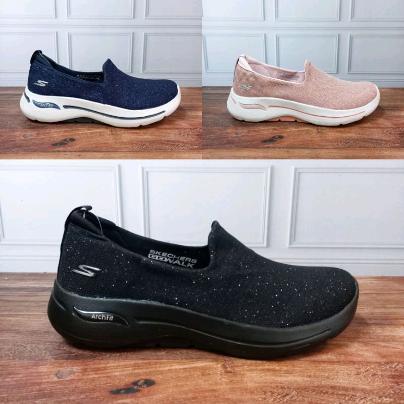 SKECHERS GOWALK ARCH FIT VIVIDLY/SLIP ON/SEPATU WANITA/SKECHERS GOWALK
