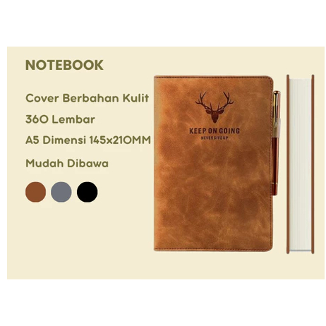 

Notebook Kulit A5/Buku Agenda Kerja Atau Kuliah/Meeting Planner NoteBook/Notepad Diary Binder Cover Kulit