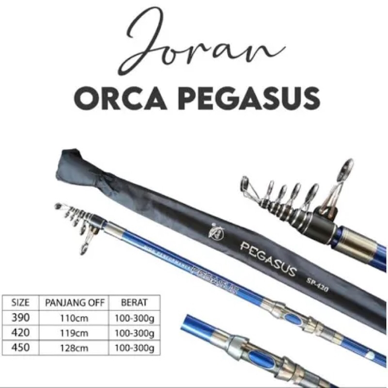 joran surf orca pegasus 390 420 non fuji