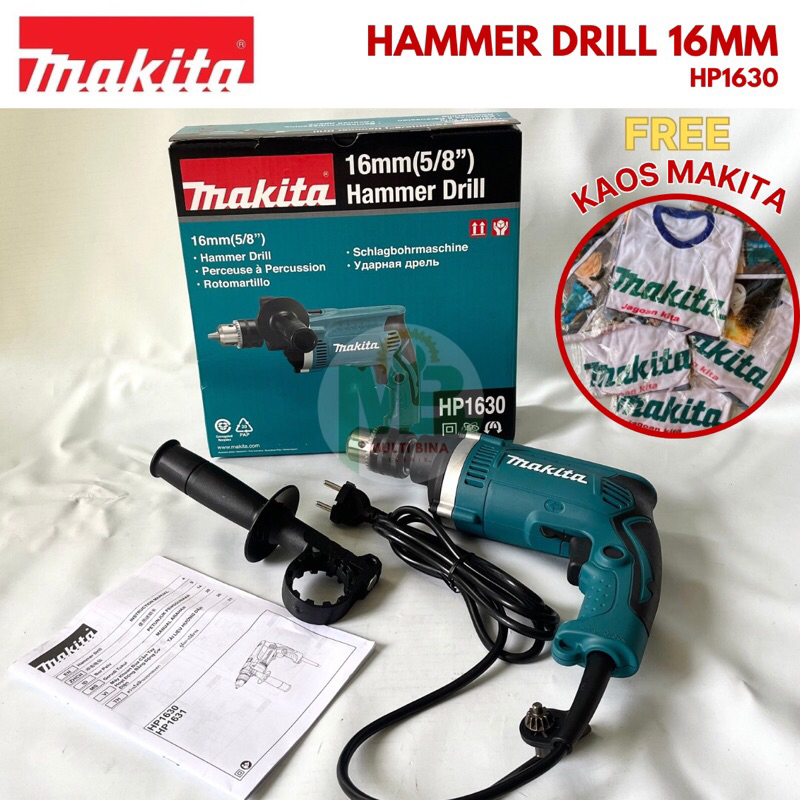 MAKITA HP1630 Mesin Bor Tangan Listrik Tembok Beton 16mm / MAKITA HP 1630