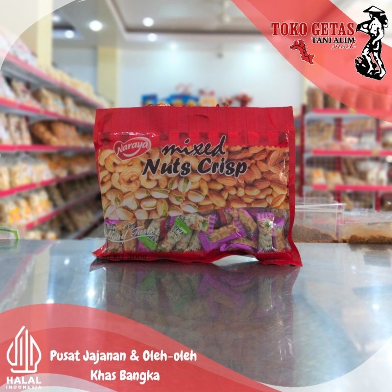 

Cemilan Permen Kacang Naraya Mixed Nut 400gr