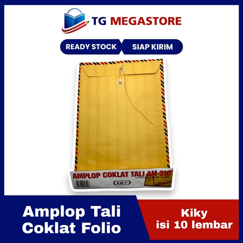 

Amplop Coklat Tali 80Gsm Kiky isi 10 Pcs