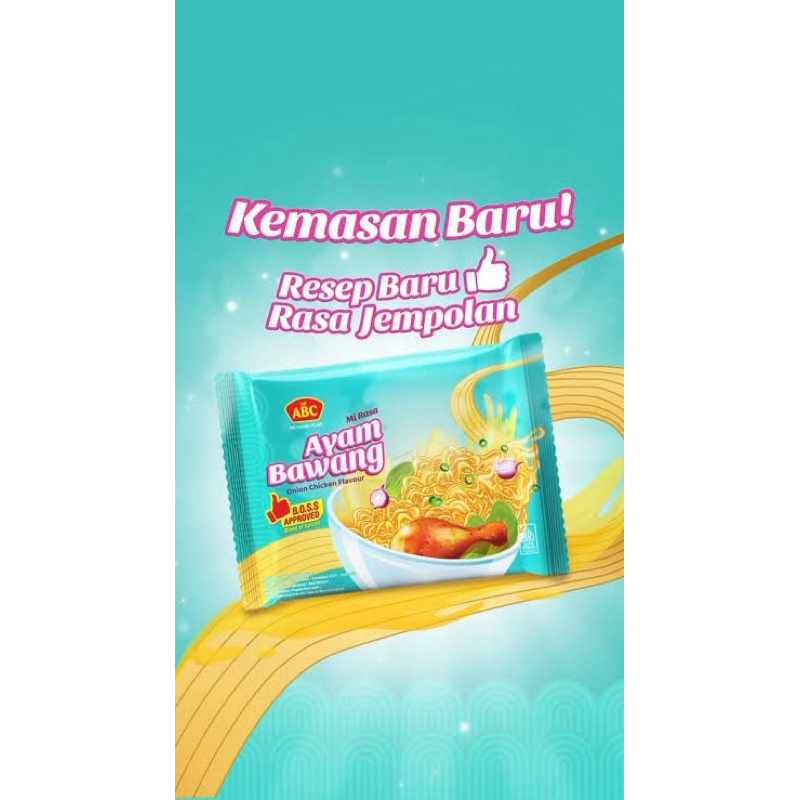 

Mie ABC Ayam Bawang Kuah 1CRT isi 40pcs X 65gr
