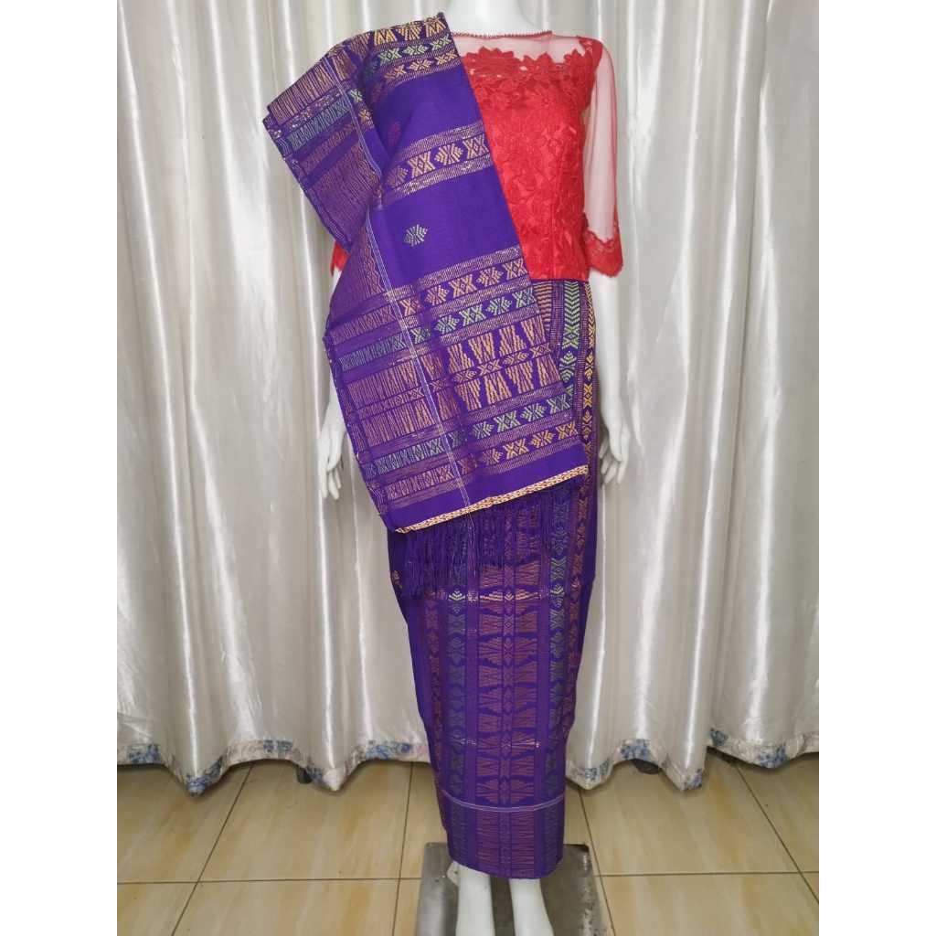 SETELAN UIS NIPES WARNA DASAR UNGU FULL SUTRA