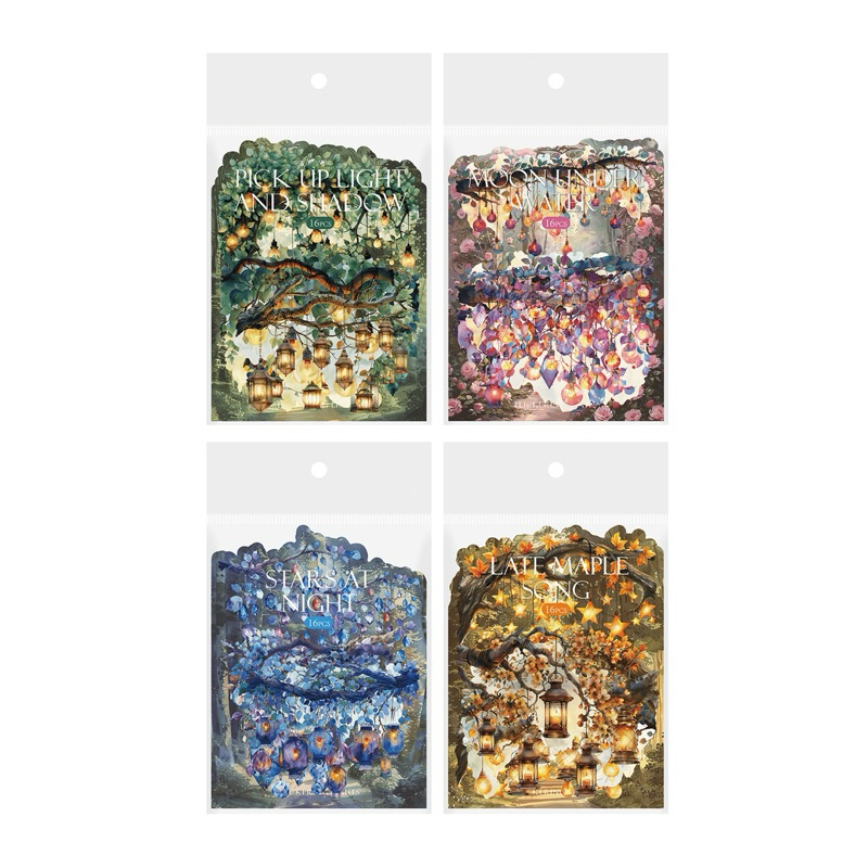 

(2CC) sticker transparan lentera lampu hias gantung lantern hanging lamp journaling