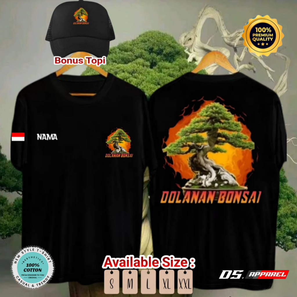 KAOS DISTRO DOLANAN BONSAI / DESAIN KEREN BONUS TOPI / KAOS PRIA