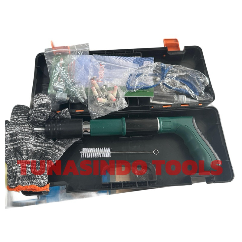 Ramset gun set nail gun mesin paku tembak rivet alat tembak paku beton tembok