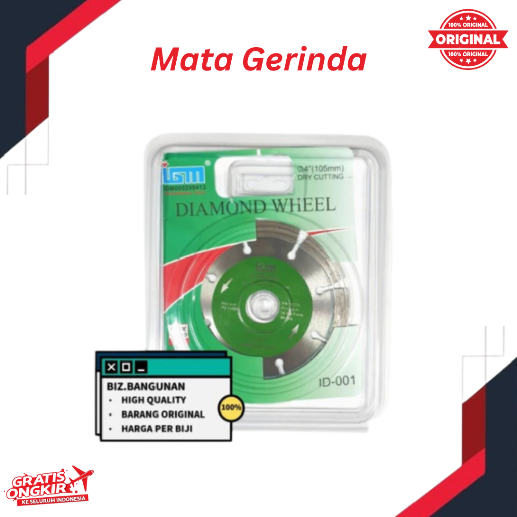 DIAMOND WHEEL IGM 4" - MATA PISAU POTONG KERAMIK GERINDA
