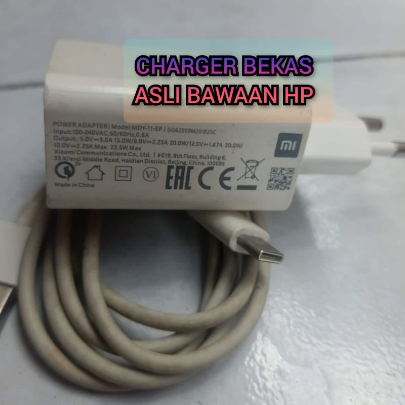 CHARGER REDMI 12 | 10 | 9T | NOTE 9 | 22,5 Watt ORI BAWAAN HP TIPE C