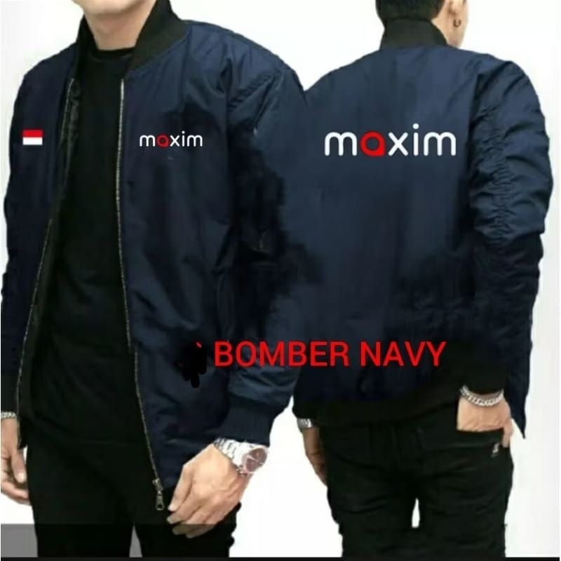 JAKET BOMBER MAXIM .HITAM. NAVY.MAROON.ARMY.S.M..L.XL.XXL