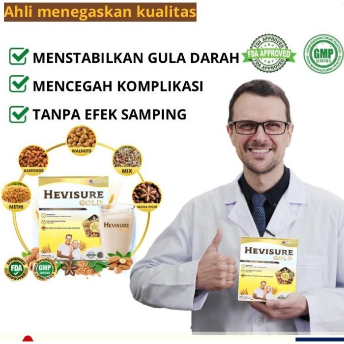 

BPOM HEVISURE GOLD MILK SUSU OBAT DIABETES DANKENCING MANIS PANKREAS INSULIN ORIGINAL