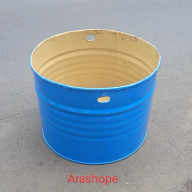 tong sampah besi 100 liter/tong bakar sampah/pot tanaman/bak sampah