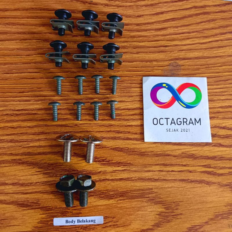 baut body kanan kiri Supra fit New / baut body kanan kiri Honda Supra fit New terlengkap