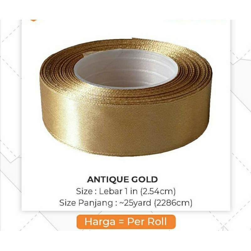 

Pita Satin 1" 2,54cm Per Rol