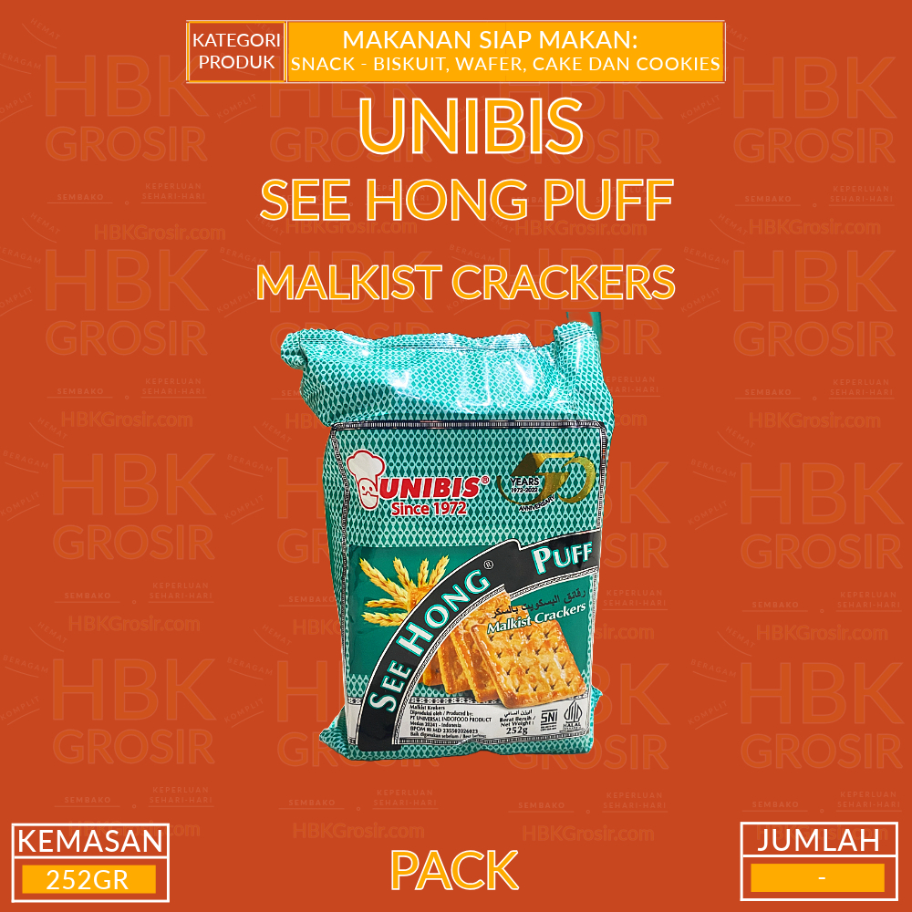 

Unibis See Hong Puff Malkist Crackers 252GR - Pack [HBK GROSIR - Hemat Beragam Komplit]