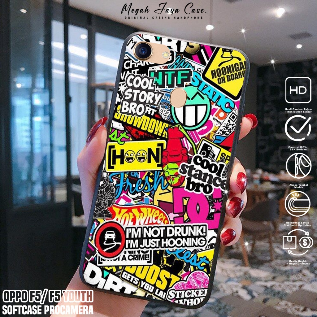 Softcase OPPO F5 / F5 YOUTH - Case Hp OPPO F5 YOUTH / F5 Motif GRAFF - Casing Hp Oppo F5 -  Silikon 