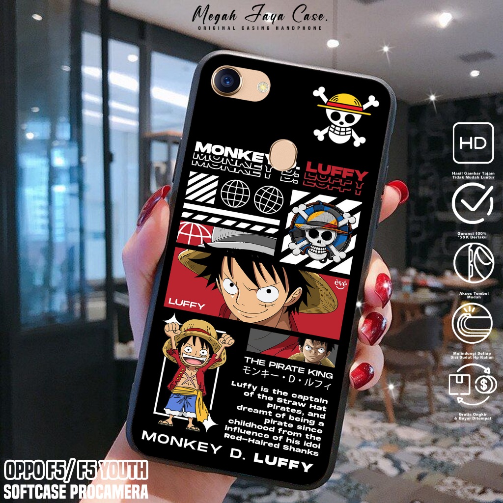 Softcase OPPO F5 / F5 YOUTH - Case Hp OPPO F5 YOUTH / F5 Motif ONE PIECE - Casing Hp Oppo F5 -  Sili