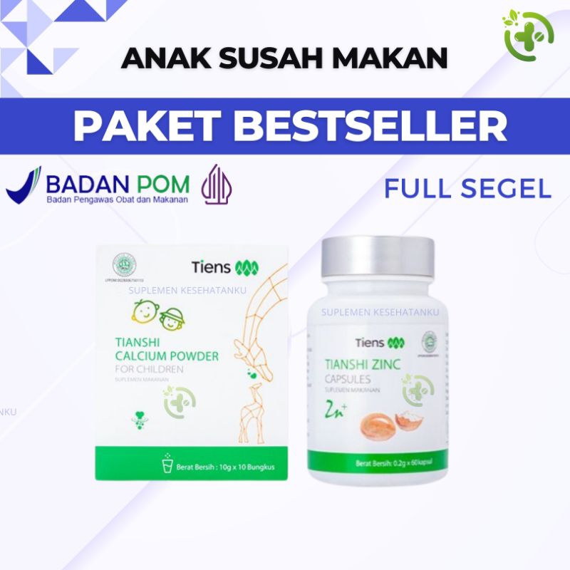 PAKET VITAMIN ANAK NAPSU MAKAN ANAK BEST SELLER MENGATASI GTM ANAK GAK MAU MAKAN, ZINC TIENS, KALSIU