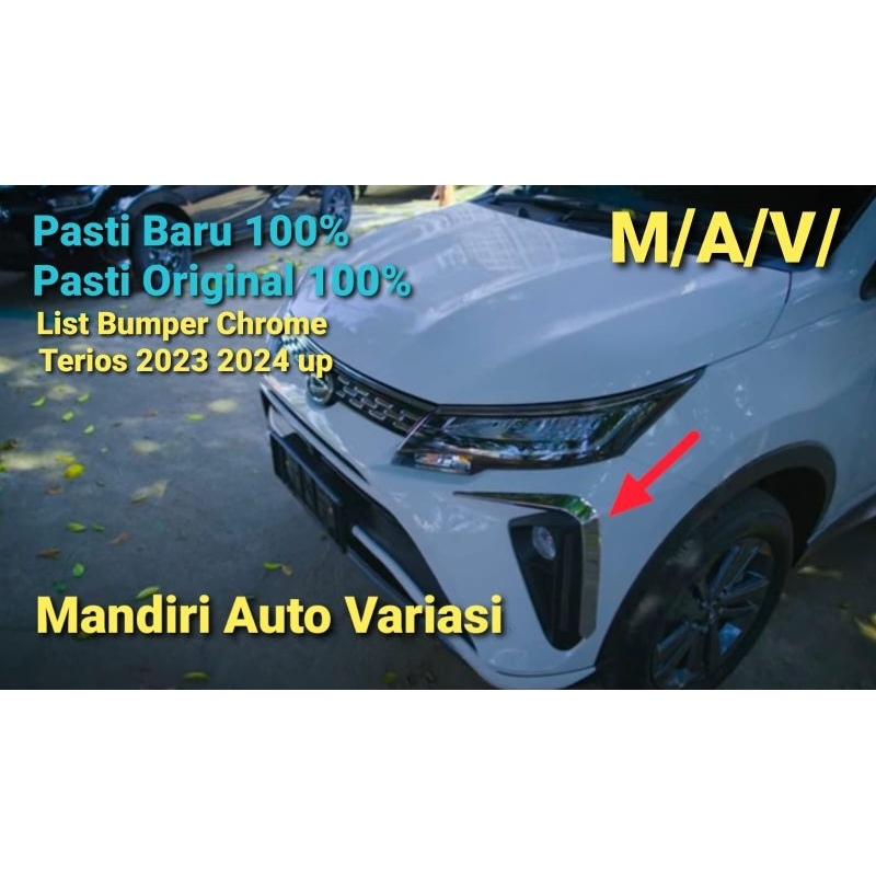 List Bumper Chrome Terios 2023 2024 2025