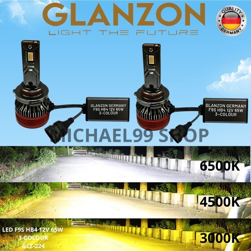 LAMPU FOGLAMP MOBIL INNOVA 2011 KE BAWAH FORTUNER 2012 KE BAWAH LED HB4 12V 65W GLANZON GERMANY 3 CO