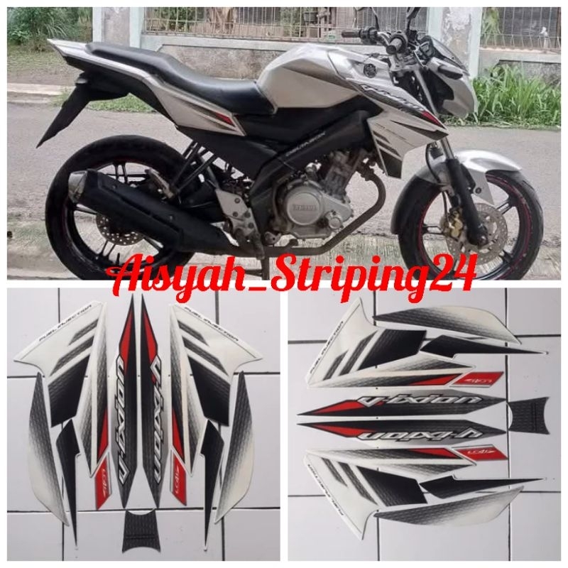 stiker striping yamaha vixion new 2014 putih