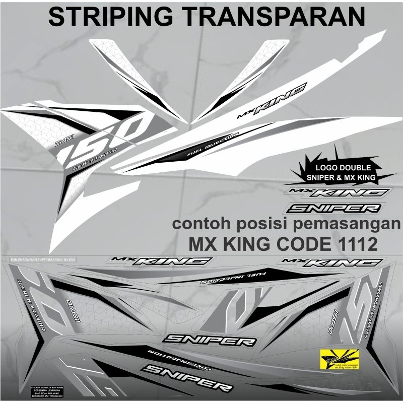 striping transparan MX KING