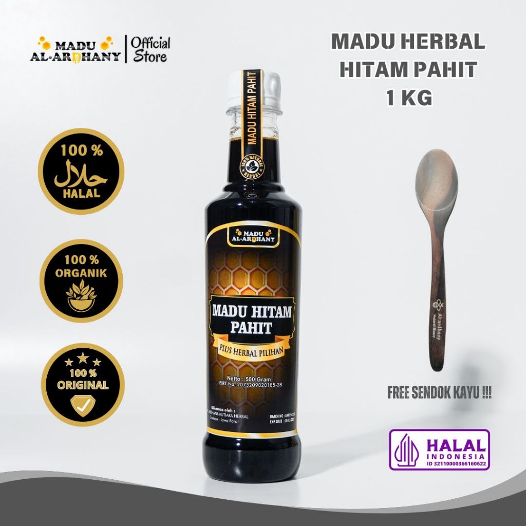 

AL ARDHANY - Madu Hitam Pahit Membantu Menurunkan Gula Darah ( DIABETES) 500 gram