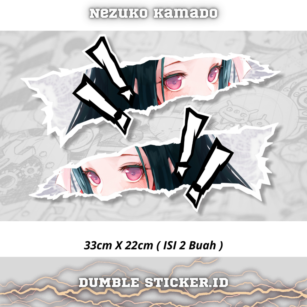 Sticker Stripping All Type Motor Print Cutting Stiker Mata Anime Nezuko Kamado