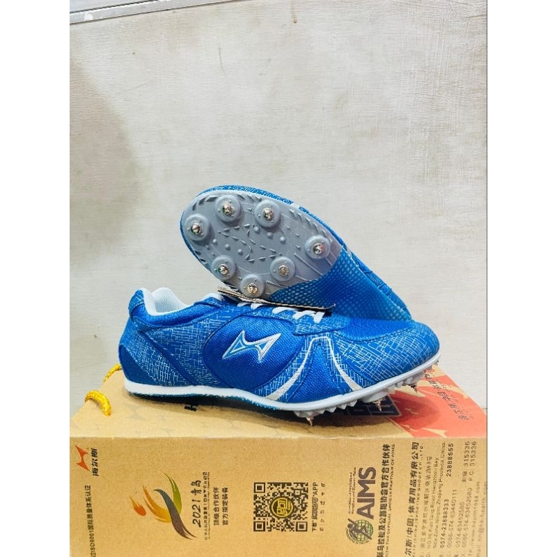 Sepatu Spike Sprint / Lari / Paku / Atletik HEALTH BIRU ORIGINAL