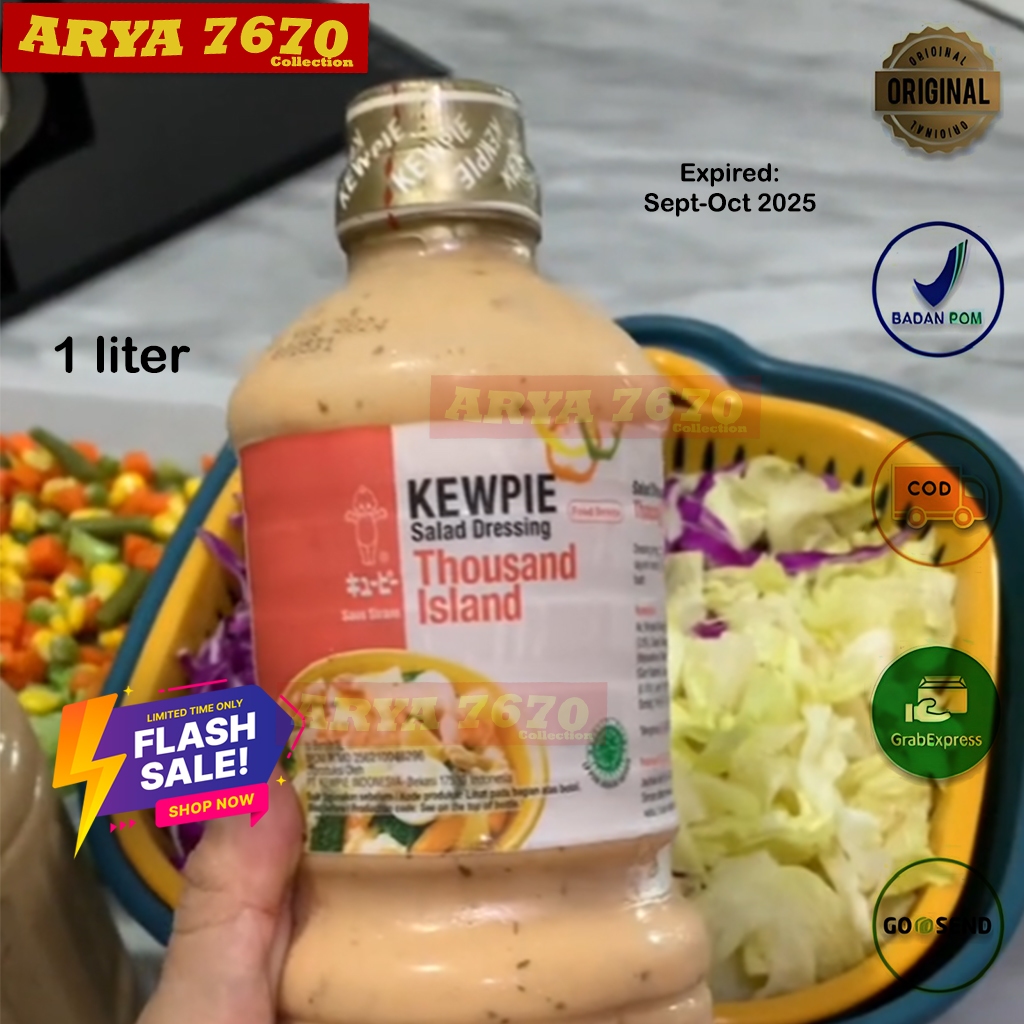 

[PROMO] Kewpie Salad Dressing Thousand Island 1 Liter Saus Siram cocok untuk Diet - Harga Termurah