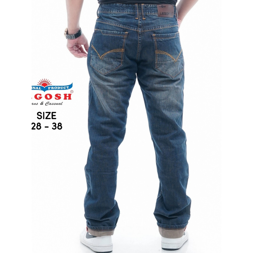 LEGOSH JEANS Celana Panjang Jeans Selvedge Pria Corvus Original Premium Legosh Jeans Uk 28 - 38