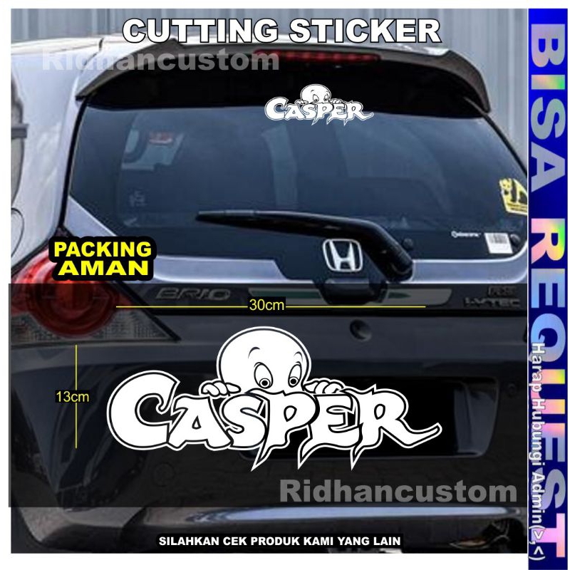 [ CASPER ] CUTTING STICKER KACA MOBIL BELAKANG CASPER