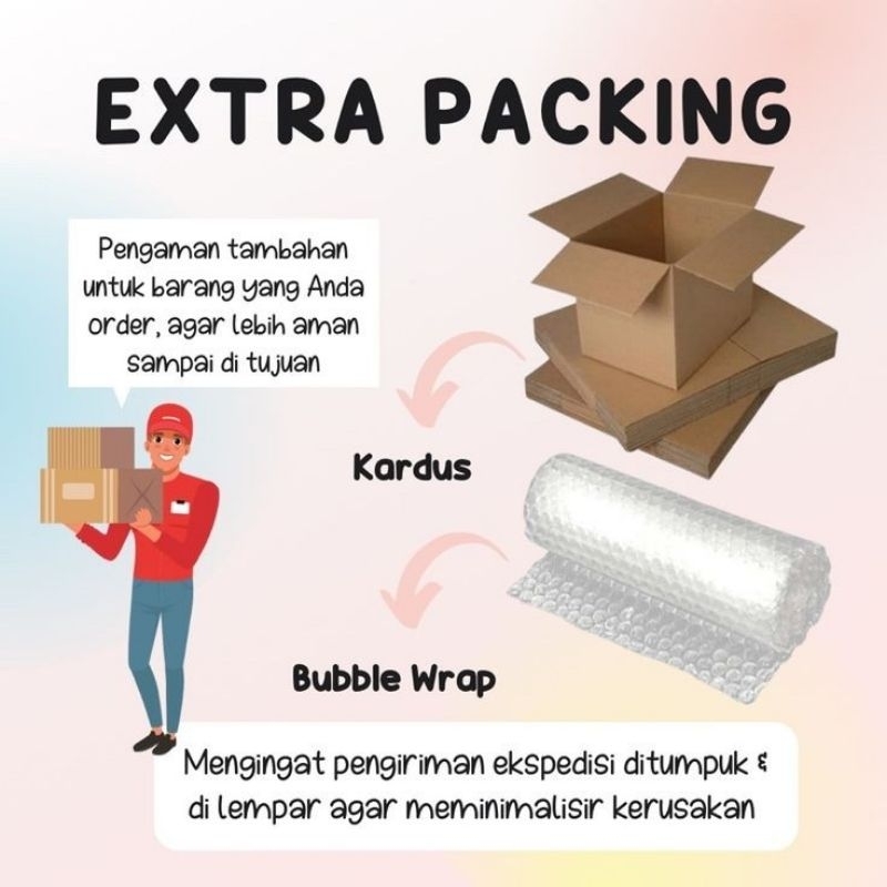 

EXTRA Plastik bubble (bubble wrap) + Kardus untuk packing tambahan