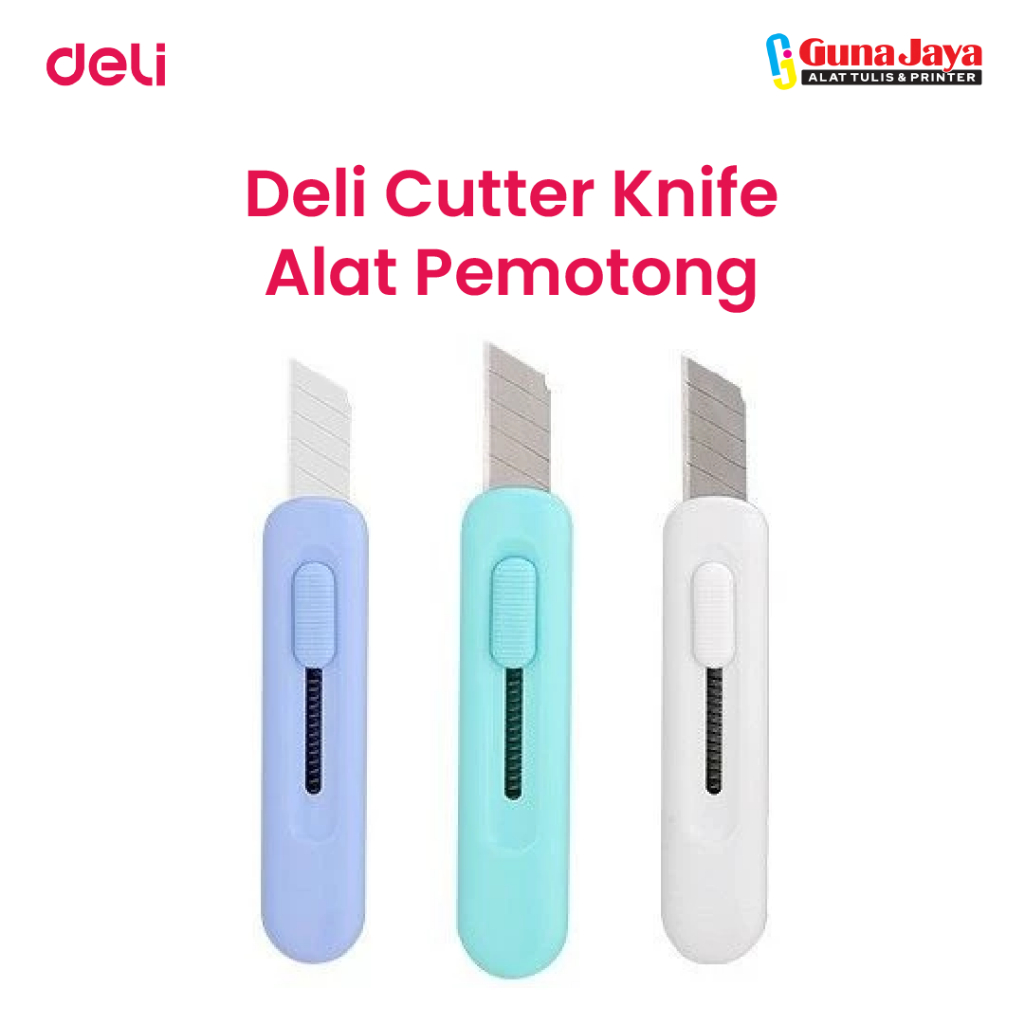 

DELI E-2079 CUTTER - Deli Cutter Knife Alat Pemotong Ukuran SK5 2079