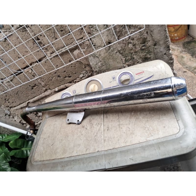 Knalpot Suzuki crystal cristal 2 tak original ori copotan standar fullsystem fullset tinggal pasang 