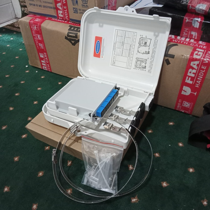 Odp 8 core lengkap box splitter | odp 8 core lengkap | odp 8 core