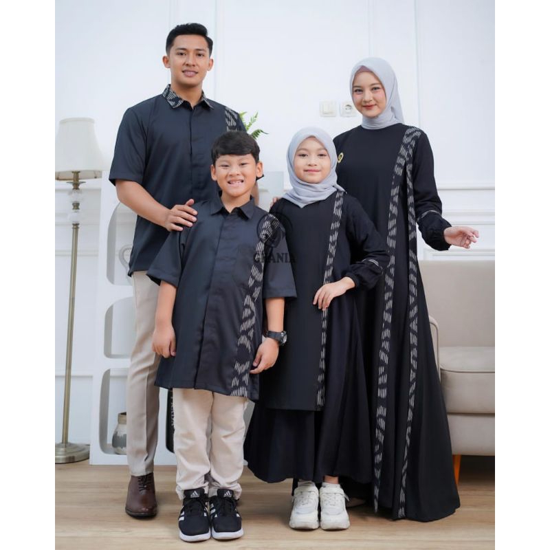 COUPLE GHANIA CUNDAMANI ETNIK PUTIH DRESS GHANIA PO MAZARA FASHION BISA SERAGAM TWILL REMAJA DEWASA