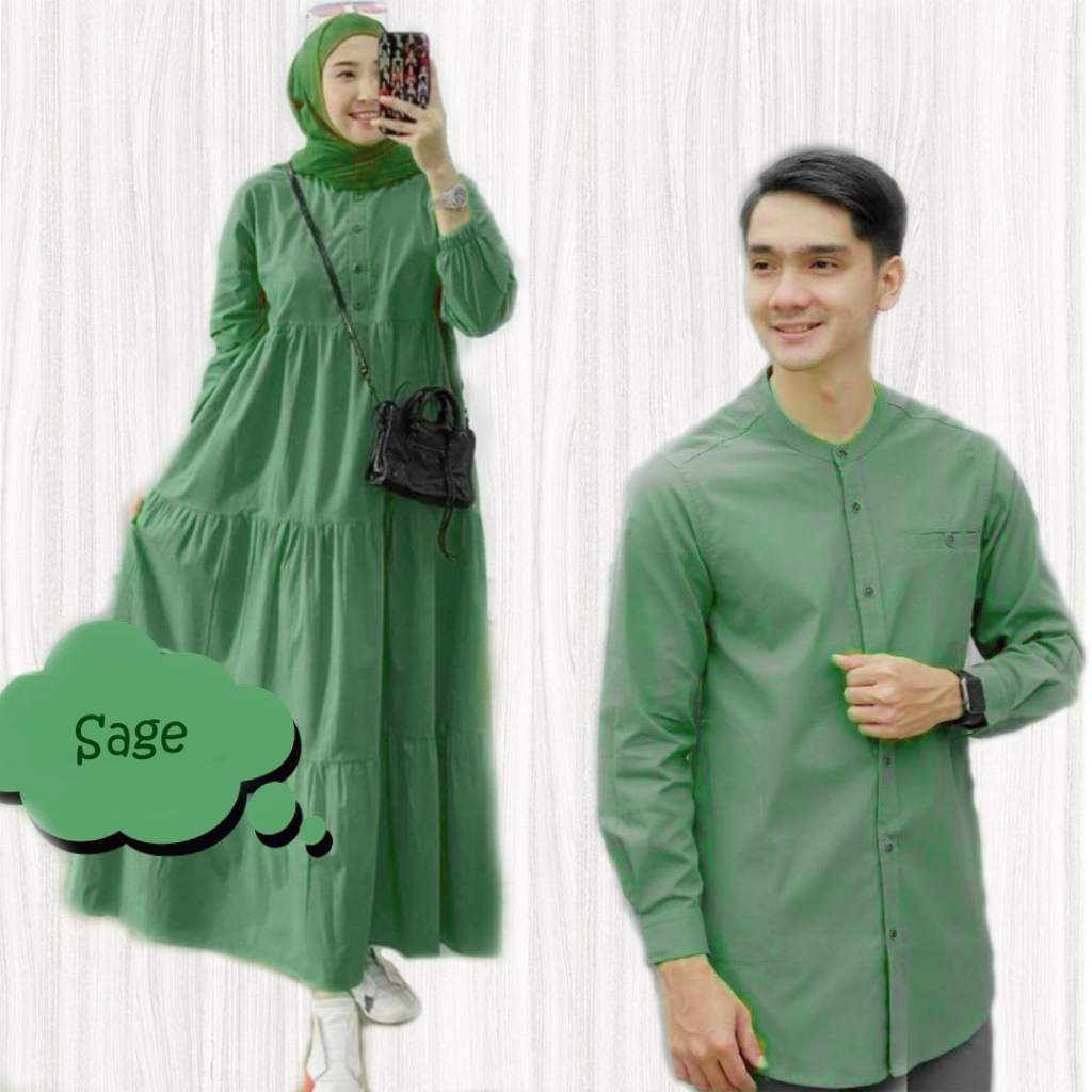 Gamis Diandra Couple Bahan Toyobo Premium