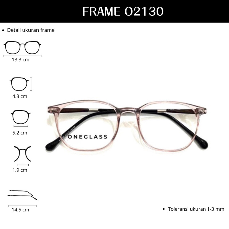 𝗢𝗻𝗲𝗴𝗹𝗮𝘀𝘀 - Frame Kacamata O2130 Unisex