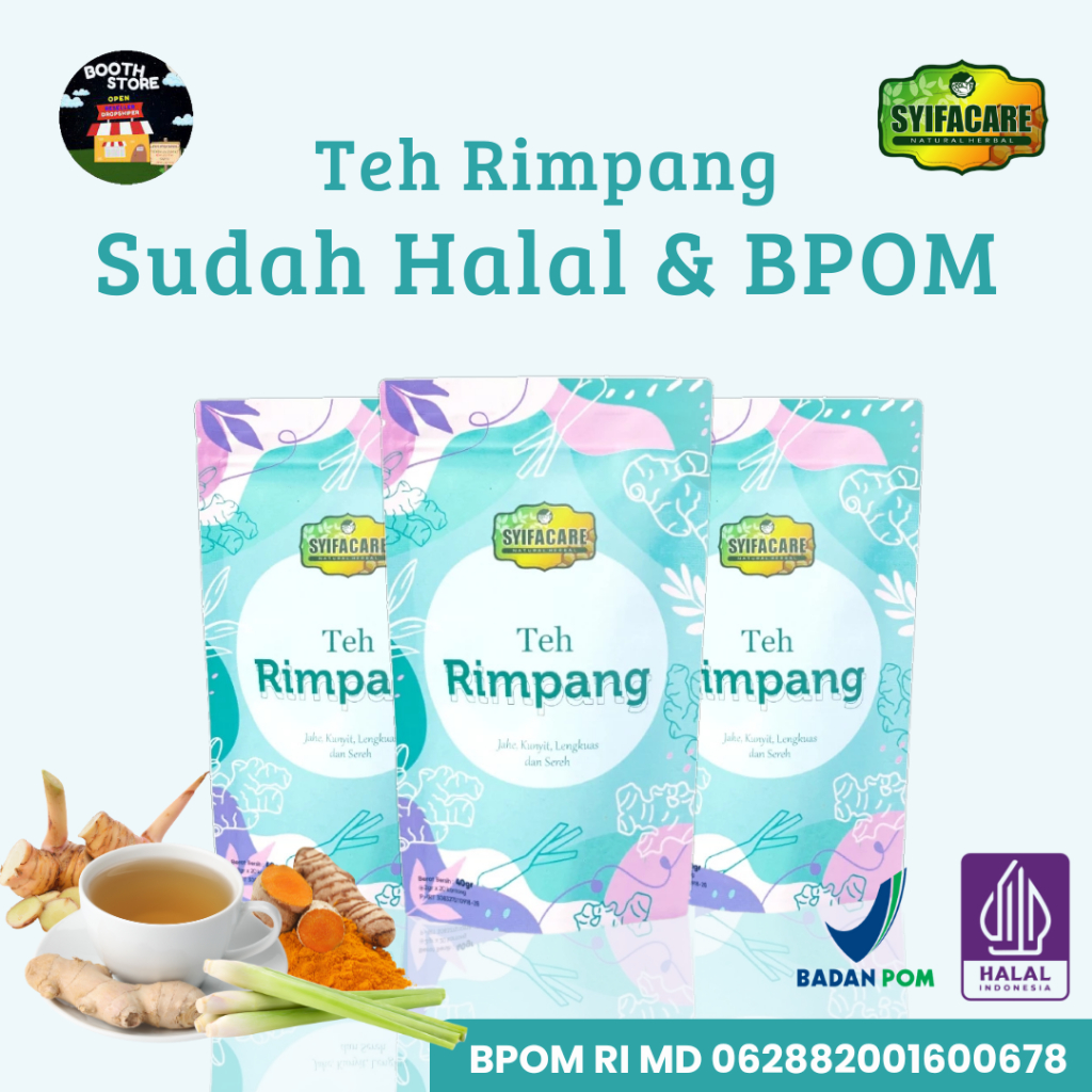 

Paket 3 Pouch Teh Rimpang | Teh Herbal Syifacare | Teh Celup Rempah Teh Diet Detox Terbaik