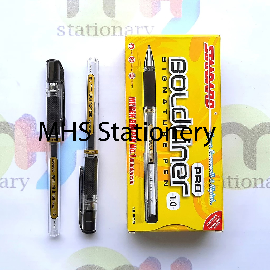 

STANDARD Bolpoin Pulpen Ballpoint Boldliner Pro 1,0 Tanda Tangan Signature Pen Tinta H2O Gel point