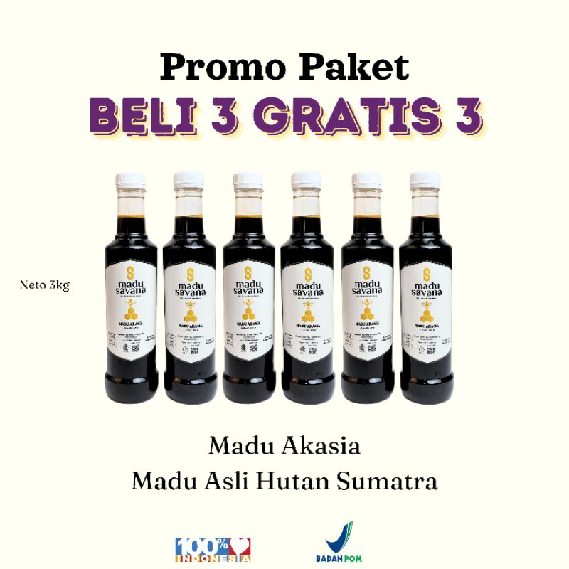 

MADU SAVANA || MADU AKASIA 500 ML || BELI 3 GRATIS 3