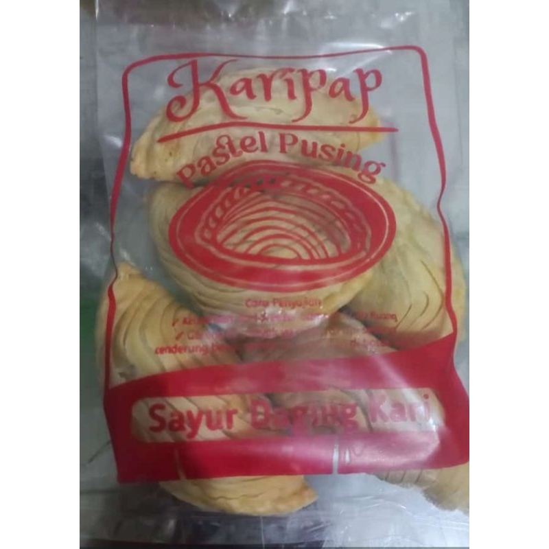 

Karipap Pastel Pusing Sayur daging Kari