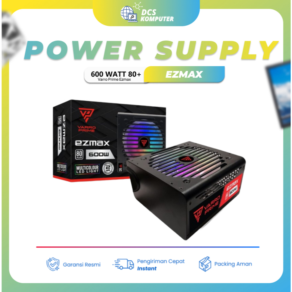 PSU POWER SUPPLY EZMAX 600W RGB 80+