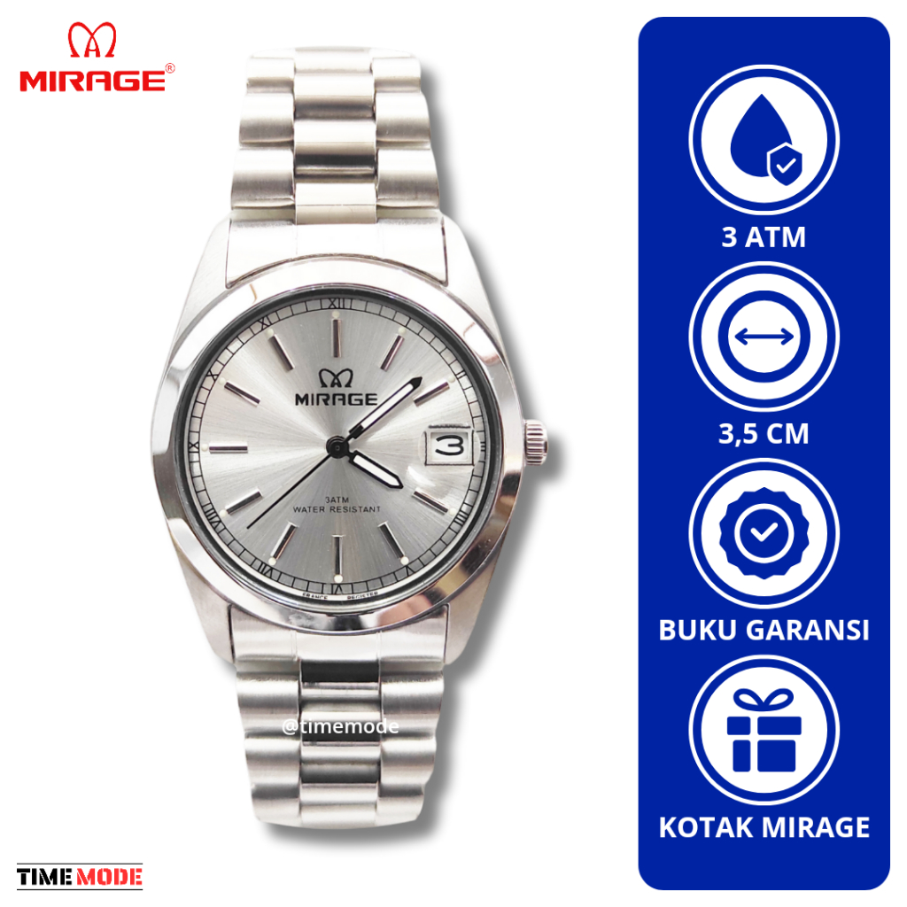 MIRAGE Jam Tangan Pria Mirage Original TS 195 Tanggal Analog