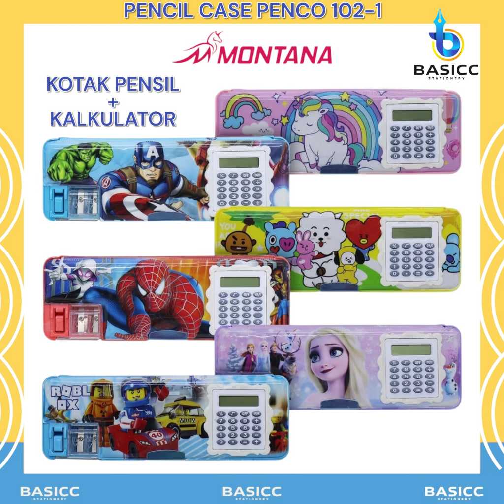 

Montana Kotak Pensil Study Set Tempat Pensil + Calculator Penco 102-1