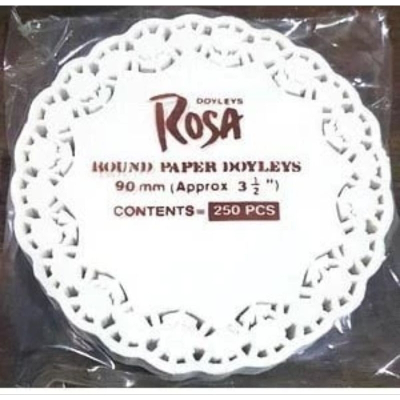 

Alas Renda 3,5 inch 250 pcs Paper Doyley Bundar 8,75 cm