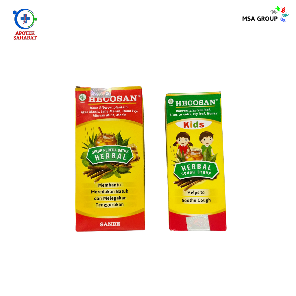 Hecosan Kids Herbal Syrup 60 Ml & Hecosan Syrup 120 Ml