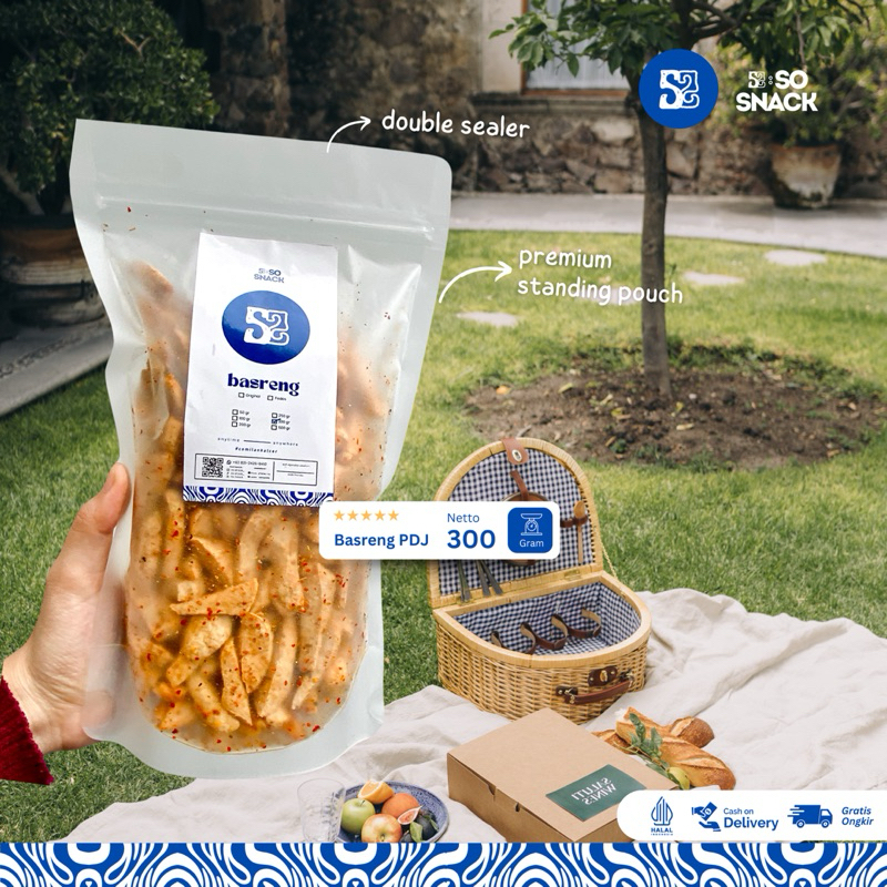 

SO SNACK Basreng Pedas Daun Jeruk - Standing Pouch - Makanan Ringan - Cemilan Kekinian