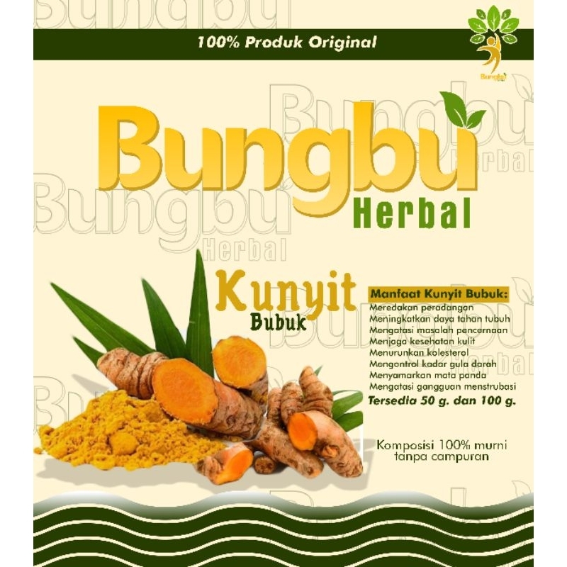 

Kunyit bubuk tanpa campuran untuk minuman herbal dan bumbu berat 50g/100g